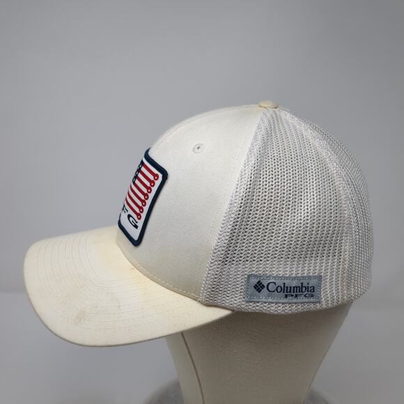 PFG Fitted Mesh Back Trucker Hat White XL Vent Holes Outdoor Columbia - Picture 3 of 9